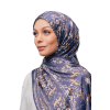Majestica Printed Scarf in Eleanor Navy
